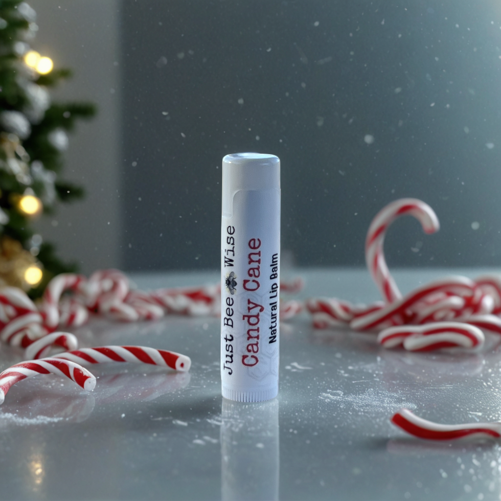 Candy Cane Natural Lip Balm - Front